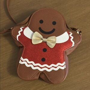 Brown Gingerbread Man Crossbody Bag